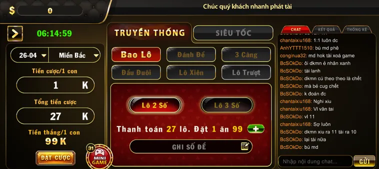 Đổi Đời Thần Tốc Cùng Sảnh Cược Lô Đề 1 Ăn 99 Tại HitClub Đỉnh Cao