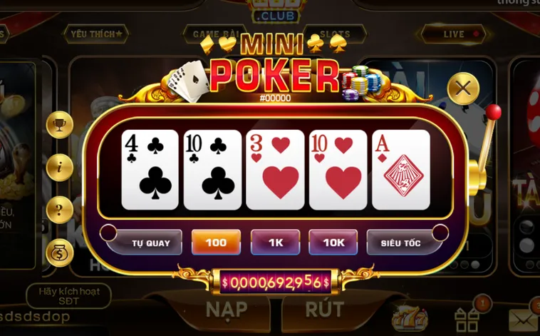 Bật Mí Chiến Thuật Giật Giải Jackpot Từ Minigame Mini Poker tại HitClub Siêu Dễ