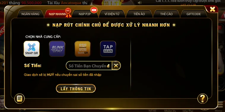 Nạp Tiền HitClub Thổi Bùng Nguồn Vốn Chinh Phục Mọi Đỉnh Cao Cá Cược