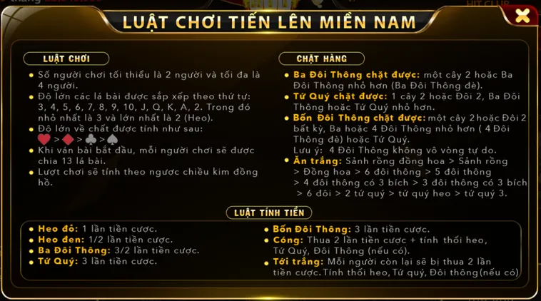 Đè Bẹp Mọi Đối Thủ Khi Chơi Tiến Lên Miền Nam Tại HitClub Đỉnh Cao