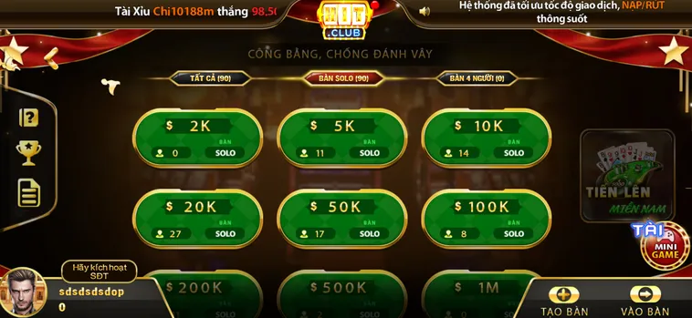 Đè Bẹp Mọi Đối Thủ Khi Chơi Tiến Lên Miền Nam Tại HitClub Đỉnh Cao